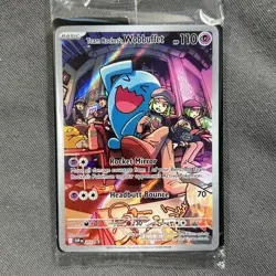 Pokemon TCG Destined Rivals Team Rockets Wobbuffet Promo Card 203 sealed - Image 2