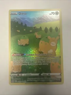 Pokemon TCG Ditto Crown Zenith-Galarian Gallery Gg22/Gg70 Holo Ultra Rare - Image 1