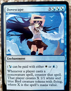 DOVESCAPE altered-art card for use with MTG : hot anime babe! - Image 1