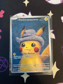 PIKACHU VAN GOGH WITH GREY FELT HAT SVP EN 085 PROMO POKEMON CARD/ Nm - Image 1