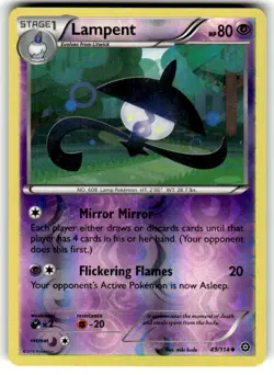 Lampent 49/114 Uncommon Reverse Holo Pokemon Card NM - Image 1