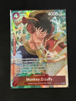 Monkey D Luffy OP12-015 SR Alternate Art English One Piece Card Game - Image 1