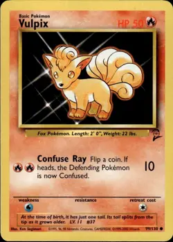 Vulpix 99/103 Base Set Pokemon Card - Image 1