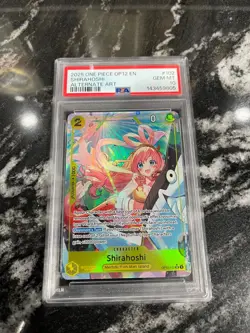 One Piece Shirahoshi OP12-102 EN Alternate Art PSA 10 Legacy of the Master card - Image 1