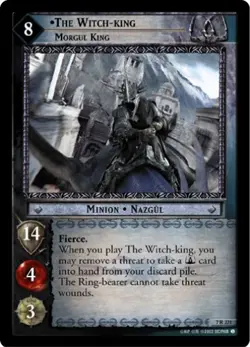 LOTR TCG ROTK Return OT King WITCH KING MORGUL KING 7R221 NM/MINT Top Shelf Card - Image 1