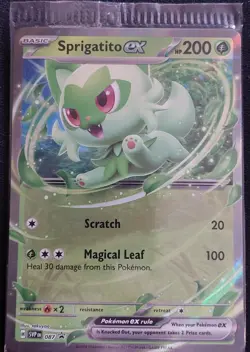 Sprigatito ex 087 SVP Pokemon Tcg Promo Sealed With Code Card Paldea Adventure - Image 1