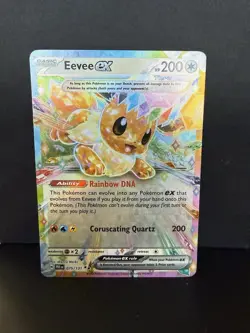 Pokemon TCG Eevee EX Prismatic Evolutions Double Rare Holo Card 075/131 SV - Image 1