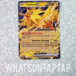 Pokemon Card Zapdos Ex 145/165 Ultra Rare Scarlet Violet Pokemon 151 Singles LP - Image 1