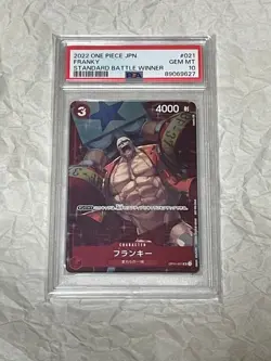 PSA 10 Franky Standard Battle Winner Promo OP01-021 ONE PIECE Card Japanese 2022 - Image 1