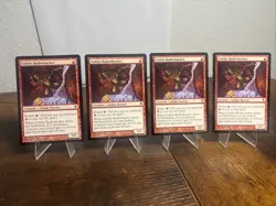 4x Goblin Bushwhacker Zendikar Regular Playset LP to NM - Image 1