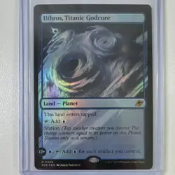 Uthros, Titanic Godcore Edge of Eternities Land Planet Holo Blue 0260 Adam Paqu… - Image 1