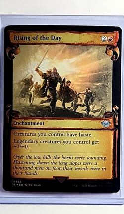 2023 MTG Magic the Gathering LOTR Showcase Scrolls Foil #596 Rising of the Day - Image 1