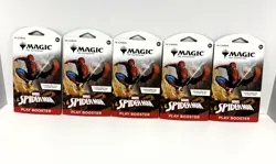 MTG: Magic The Gathering Marvel Spider-Man Play Sleeved Booster Pack - Lot of 5 - Image 1