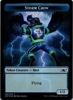 Magic | UNF | Teddy Bear // Storm Crow Double-sided Token | | Foil | NM - Image 2