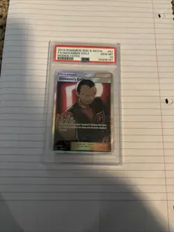 Pokemon TCG Giovanni's Exile Full Art Holo Card Hidden Fates 67/68 2019 PSA 10 - Image 1