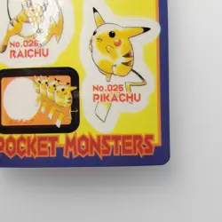 Pikachu Raichu Pokemon Sticker Sealdass 1997 Japanese No.5 Bandai Japan F/S - Image 4