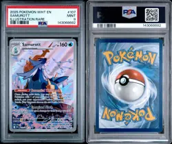 Samurott 107/086 White Flare SV10.5 PSA 9 Pokemon llustration Rare Holo - Image 3