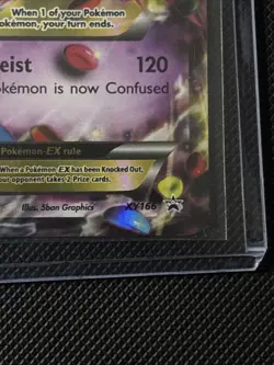 Pokemon TCG XY Black Star Promo Mega Gengar EX #XY166 Shiny Lp-NM - Image 3