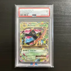 2014 POKEMON XY #2 M VENUSAUR EX PSA 1 LOW POP - Image 1