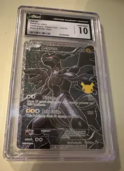 2021 Pokemon Celebrations Classic Collection B&W Zekrom 114/114 CGC 10 Gem Mint - Image 1