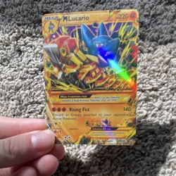 Pokemon TCG M Lucario EX Full Art Ultra Rare Holo Mega 220 HP Card 113/111 - Image 1