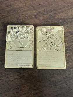 Vintage 1999 Mewtwo And Jigglypuff Gold Plated Cards - Image 4