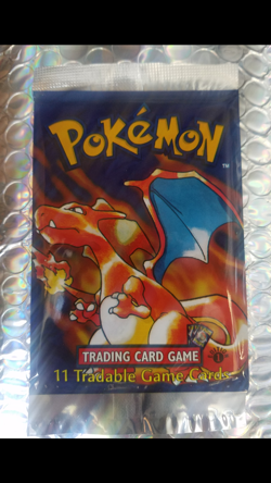 Pokemon TCG Base Set 1st Edition Booster Pack Charizard Art 1999 WOTC 11 Cards - Image 1