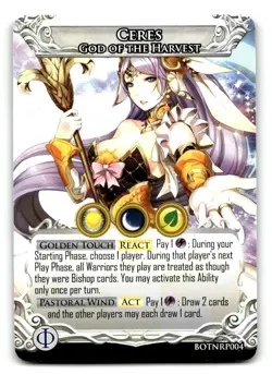 Kamigami Battles Game Oversize Card #BOTNRP004 Ceres God of the Harvest - Image 1
