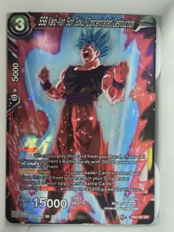 SSB Kaio-Ken Son Goku Concentrated Destruction Foil Dragon Ball Super Card NM SR - Image 1