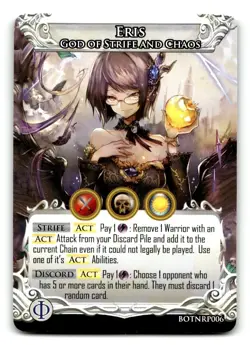 Kamigami Battles Game Oversize Card #BOTNRP006 Eris God of Strife and Chaos - Image 1