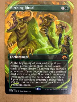 MTG 1x BORDERLESS Birthing Ritual # 337 Modern Horizons 3 Magic Gathering x1 NM - Image 1