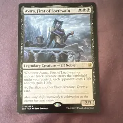 Ayara, First of Locthwain Legendary Creature Throne of Eldraine Rare Black EN - Image 1