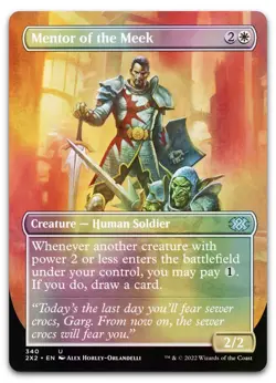Mentor of the Meek (Borderless) #340 (Foil) NM Double Masters 2022 2X2 Magic MTG - Image 1