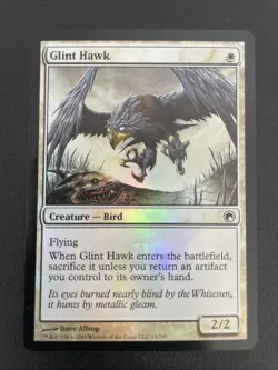Magic: the Gathering Glint Hawk Foil Scars of Mirrodin - Image 1