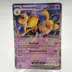 No Star Pattern Error #050 Alakazam ex Black Star Promo 151 Pokemon TCG SV NM - Image 1
