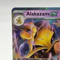No Star Pattern Error #050 Alakazam ex Black Star Promo 151 Pokemon TCG SV NM - Image 2