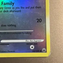 Pokemon Eevee TCG Stamped Reverse Holo 62/100 Platinum Promo Card Rare SSP - Image 3