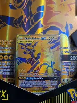 Nintendo Pokemon TCG Pikachu and Zekrom-GX Tag Team Premium Collection Sealed - Image 5