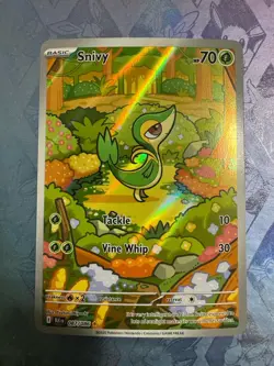 Snivy 087/086 Pokemon TCG SV: Black Bolt Illustration Rare NM - Image 1