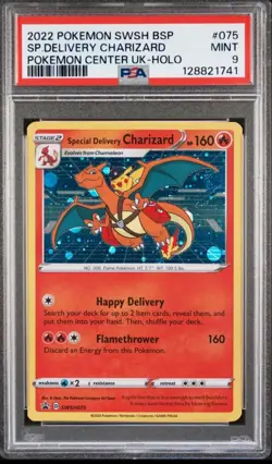 2022 POKEMON SWSH POKEMON CENTER UK SPECIAL DELIVERY CHARIZARD-HOLO PSA 9 - Image 1