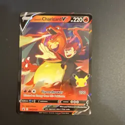 Pokemon TCG Lance's Charizard V Promo Holo SWSH133 25th Anniversary - Image 1