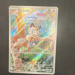 Pokemon Meowth Holo Illustration Rare 106/094 Me02: Phantasmal Flames TCG - Image 1