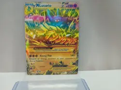 Pokemon TCG M Lucario EX 113/111 XY Furious Fists Secret Rare Mega Full Art Holo - Image 1