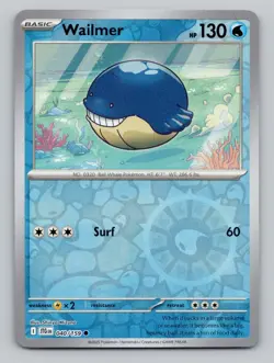 Reverse Holo Wailmer 040/159 Common Journey Together Pokemon - Image 1