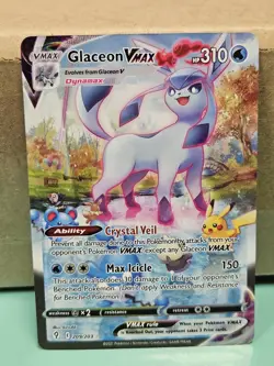 Pokemon Glaceon VMAX Alternate Art 209/203 SWSH07 Evolving Skies Holo Secret - Image 1