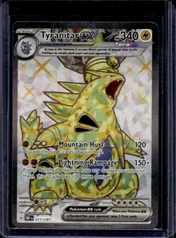 2023 Pokemon SV Obsidian Flames - OBF EN Tyranitar ex #211/197 - Image 1