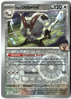 Pokemon Hop's Dubwool REVERSE HOLO Rare SV09: Journey Together 136/159 NM - Image 1