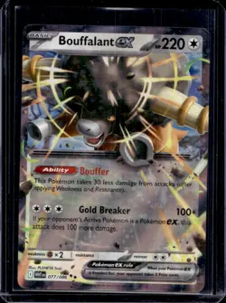2025 Pokemon White Flare Bouffalant ex Double Rare #077/086 - Image 1