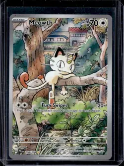 2025 Pokemon Phantasmal Flames Meowth Illustration Rare #106/094 - Image 1