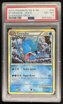2010 Pokemon HeartGold & SoulSilver Trainer Kit Gyarados Holo #30/30 PSA 6 - Image 1